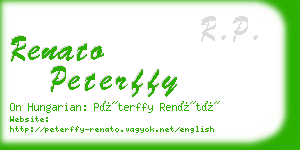 renato peterffy business card